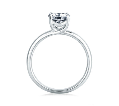 Cross-Over Four-Prong Solitaire DIamond Engagement Ring