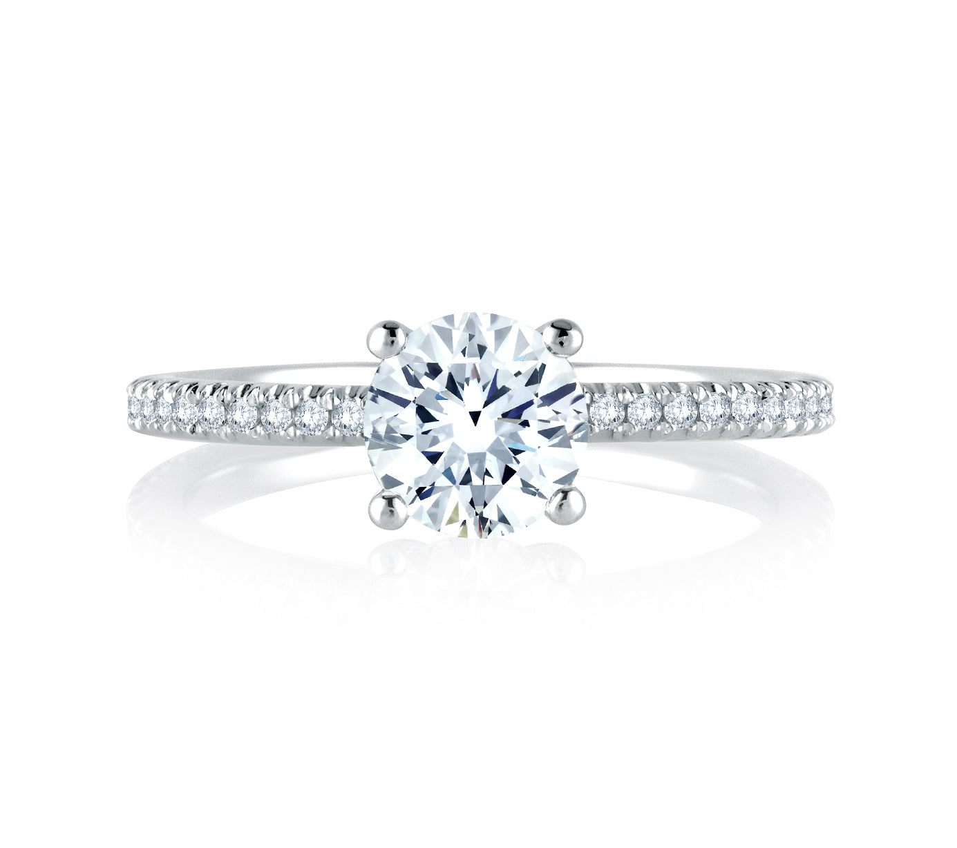 Classic Micro Pave Engagement Ring