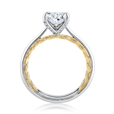 Elegant Two Tone Diamond Engagement Ring