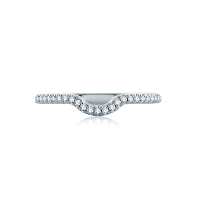 Delicate French Pave Contour Band