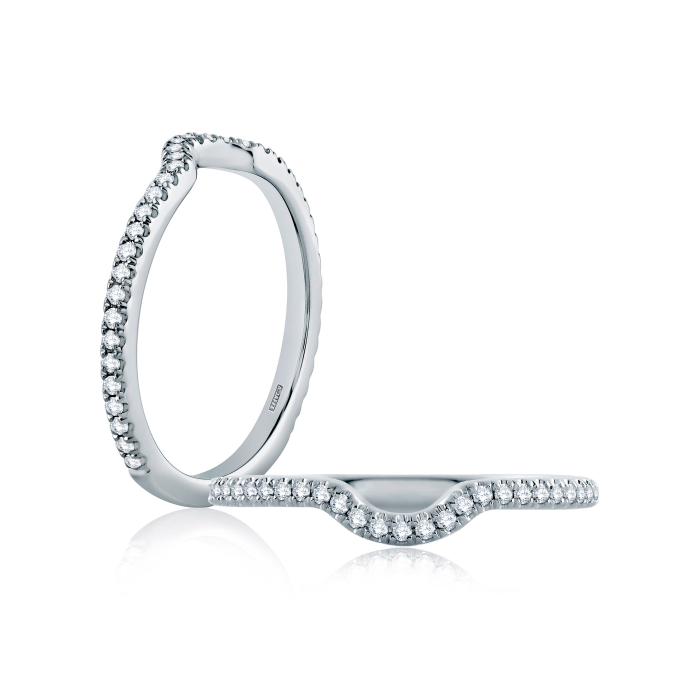 Delicate French Pave Contour Band