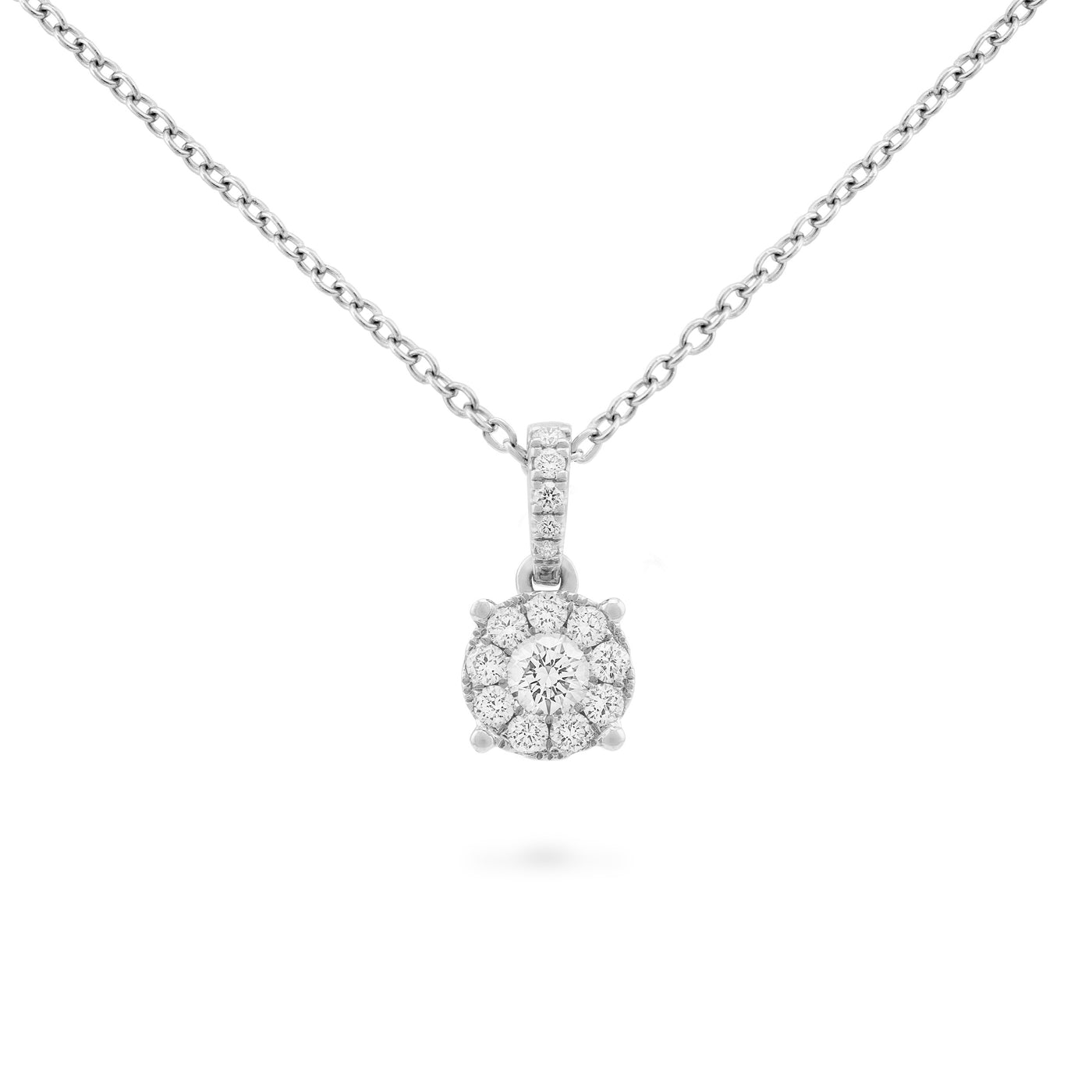 Flat Necklace with Diamonds