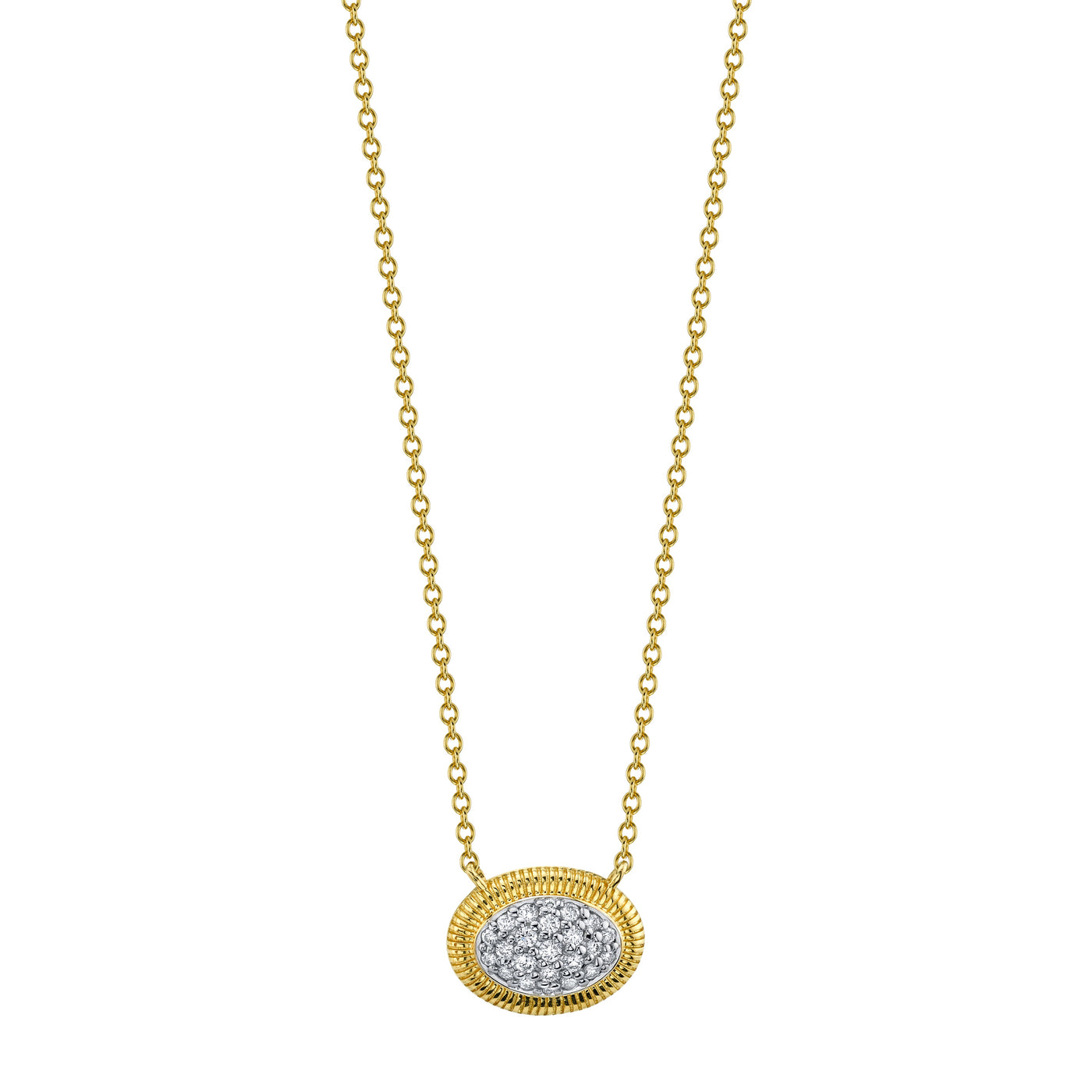 Pave Oval Necklace