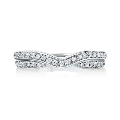 Double Row Curved Wedding Band