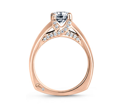 Solitaire Diamond Cross Over Ring