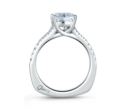 Classic Crossover Cushion Engagement Ring