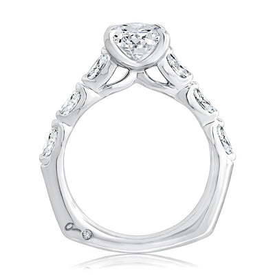 Oval Cut Diamond Engagement Ring with Signature Shank